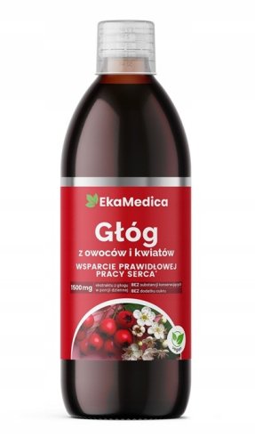 GŁÓG Z OWOCÓW I KWIATÓW 0,5l Ekamedica Suplement diety