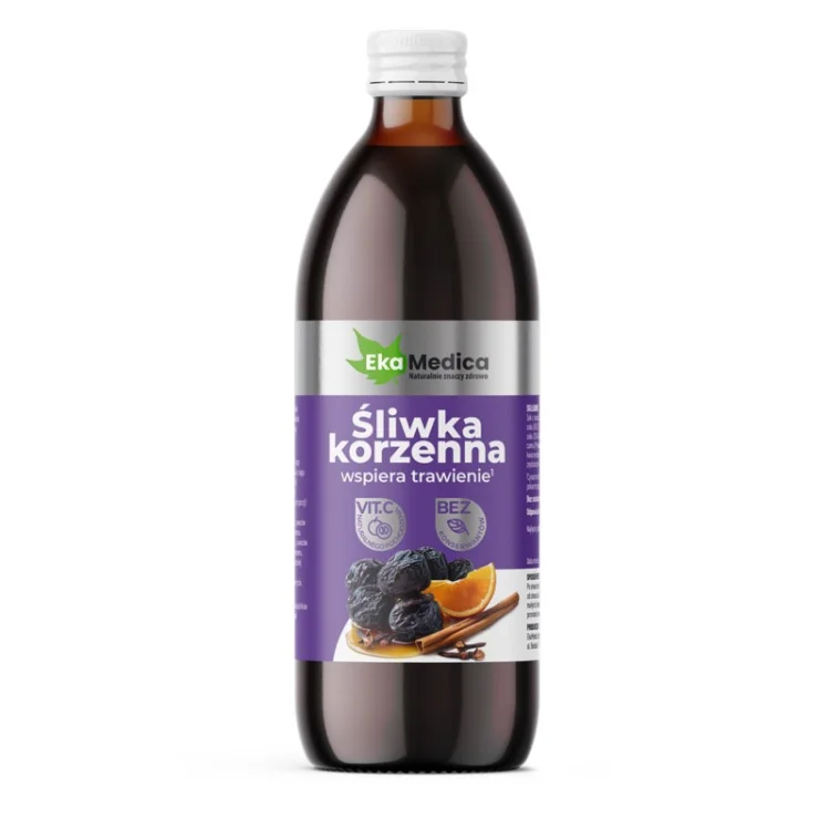 ŚLIWKA KORZENNA  sok 0,5l 100% Ekamedica