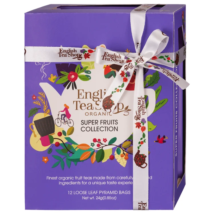 KOLEKCJA HERBATEK OWOCOWYCH BIO PIRAMIDKI 24 saszetki - English Tea Shop Organic