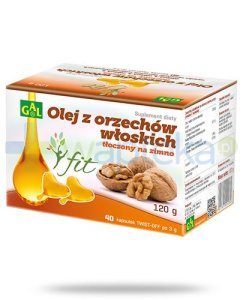 Olej z orzechów włoskich - zimnotłoczony 40 kaps. Gal