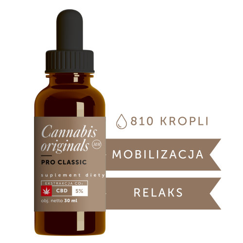 Olejek Cannabis Originals PRO Classic CO2 5% CBD 30 ml GHM