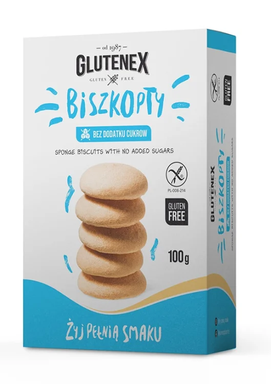 BISZKOPTY bez dodatku cukrów  bezglutenowe - Glutenex