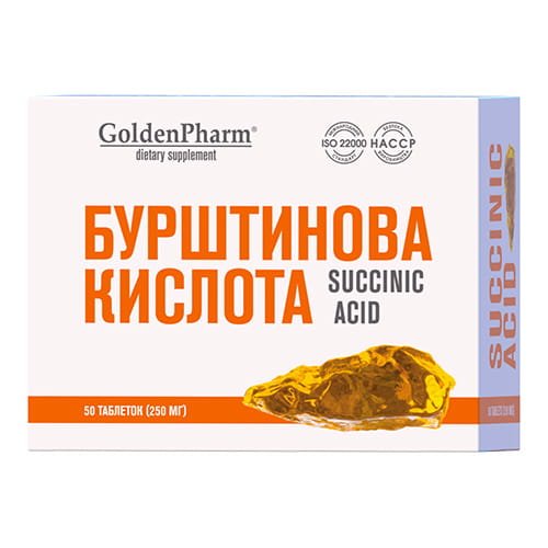 KWAS BURSZTYNOWY 50 kaps. Golden Pharm