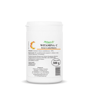 WITAMINA C (kwas L-askorbinowy) proszek 300g Herbapol