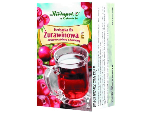 Herbata ŻURAWINOWA  Fix 20x3g Herbapol