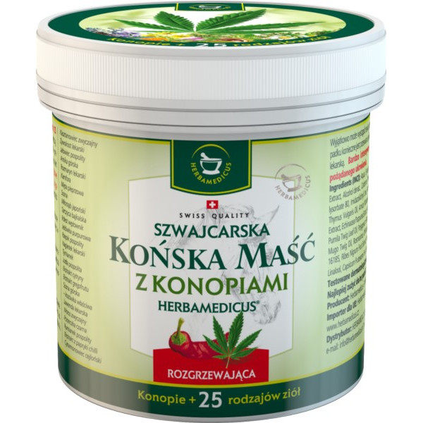 HERBAMEDICUS MAŚĆ Z KONOPIAMI ROZGRZEWAJĄCA 250ML