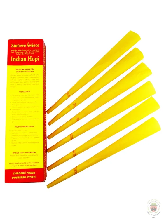 Świece ziołowe Indian HOPI - rozszerzane 6 szt (duże)