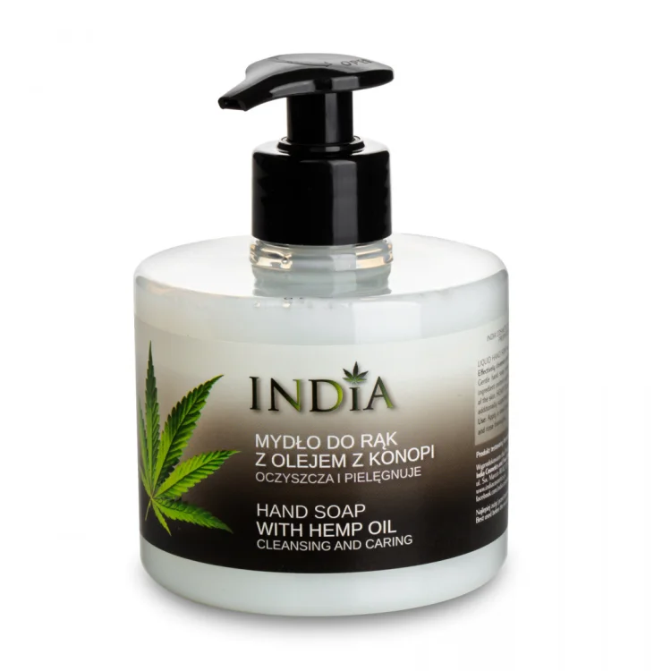 India MYDŁO DO RĄK  z olejem z  konopii 200ml