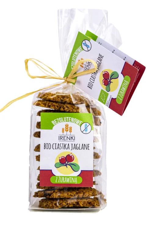 Irenki Ciastka jaglane z żurawiną bezglutenowe bio 150 g