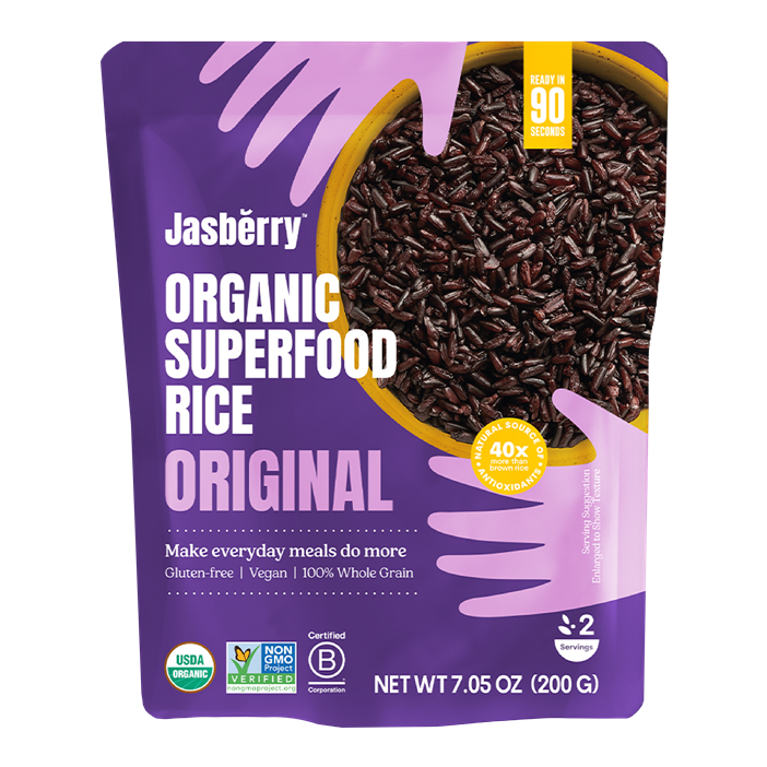 RYŻ EXPRESS JASBERRY PEŁNOZIARNISTY Bezglutenowy BIO 200 g - Jasberry Rice (Calorie Watchers)