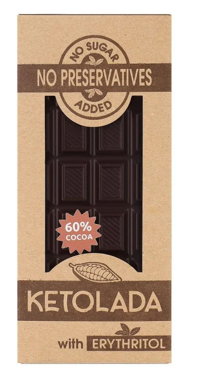 CZEKOLADA KETO bez dodatku cukru 100 g - KETOLADA