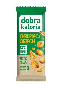 Baton daktylowy CHRUPIĄCY ORZECH  bez cukrów 35g Kubara