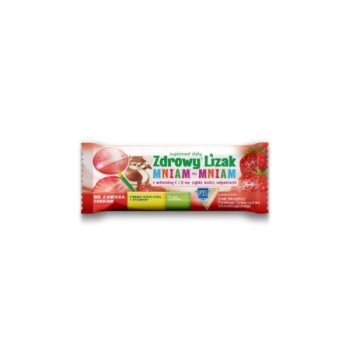 Lizak z zestawem witamin truskawka 8G