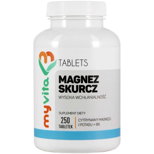 MYVITA MAGNEZ SKURCZ MAGNEZ+POTAS+B6 250 TABL.