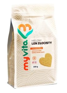 LEN ZŁOTY mielony 500 g Myvita