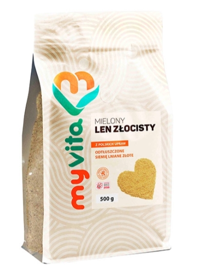 LEN ZŁOTY mielony 500 g Myvita