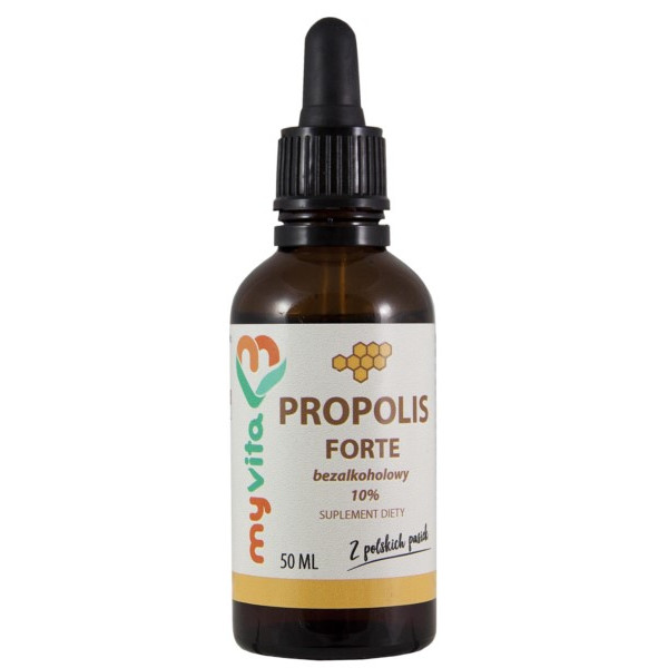 PROPOLIS Bezalkoholowe krople 10% 50ml Myvita