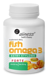 FISH OMEGA 3 Forte ESTRY 90 kapsułek - Medicaline Aliness