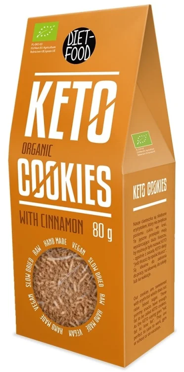 KETO Ciastka z cynamonem BIO 80 g - Mipama