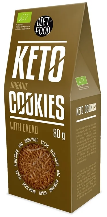 KETO Ciastka kakowe  BIO 80 g - Mipama