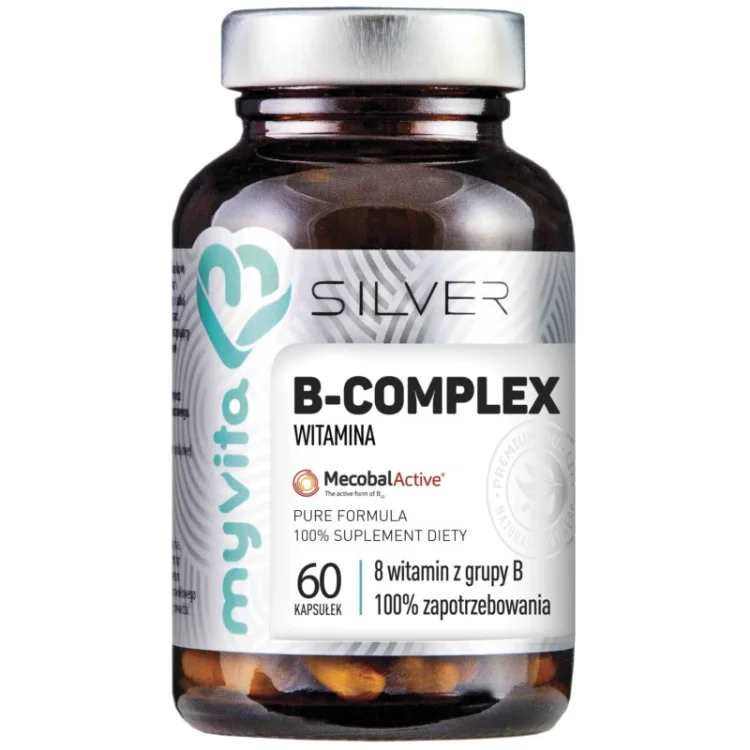 Witamina B-COMPLEX 100% 60 Kaps. Silver Myvita