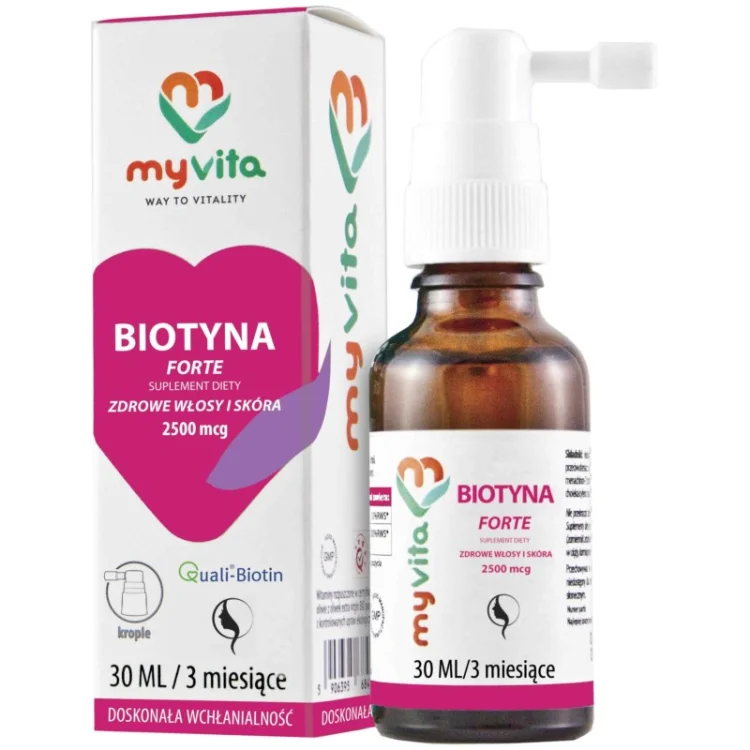 BIOTYNA 100% 2500mcg 30ml Myvita - bez glutenu