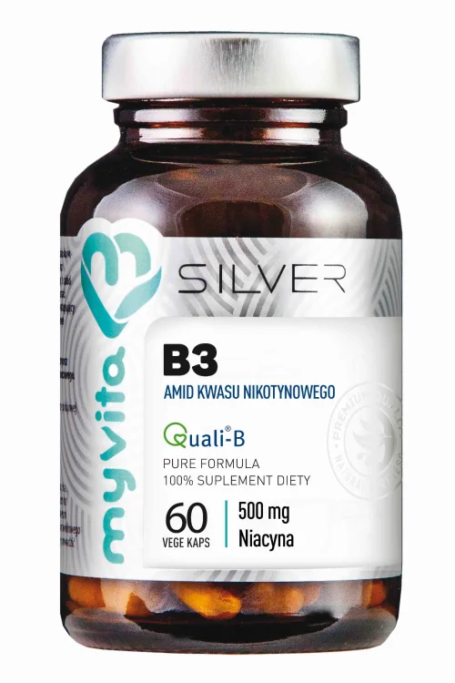 B3 Niacyna (AMID kwasu nikotynowego) 60kaps Myvita Silver