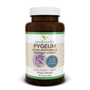 PYGEUM ŚLIWA AFRYKAŃSKA Ekstrakt 50 kaps Medverita