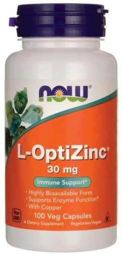 NOW FOODS L-OPTIZINC 30MG 100KAPS.