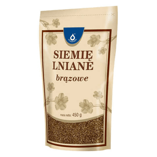 SIEMIĘ LNIANE BRĄZOWE (Len nasiona) 450g Oleofarm