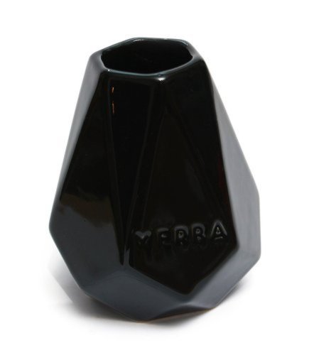 Matero ceramiczne Cristal Negro 350 ml, wysokość 11 cm
