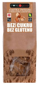 Ciastka owsiane z ORZECHAMI LASKOWYMI 150 g - Pure&Good bez dodatku cukru