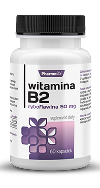 PHARMOVIT WITAMINA B2 RYBOFLAWINA 50 MG KAPS. 60 KAPS.