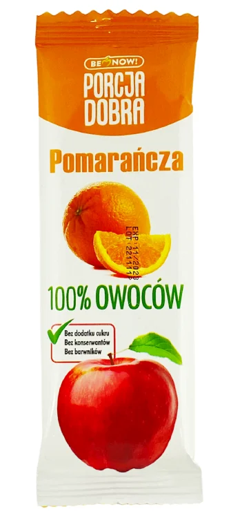 PORCJA DOBRA Baton Jabłkowo-Pomarańczowy 16 g - PURE LIFE