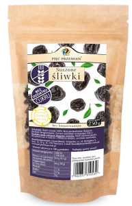 ŚLIWKI suszone bez cukru bezglutenowe 250 g Pięć Przemian