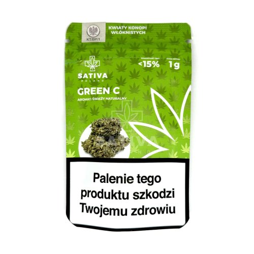 Green C 1G Kwiaty konopi włóknistych  Sativa CBD
