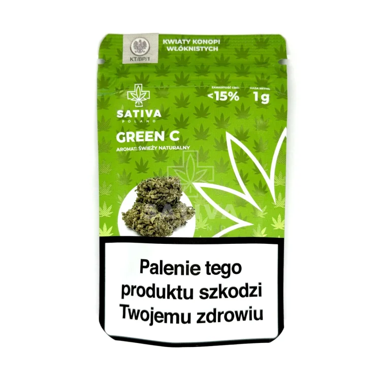 Green C 1G Kwiaty konopi włóknistych  Sativa CBD