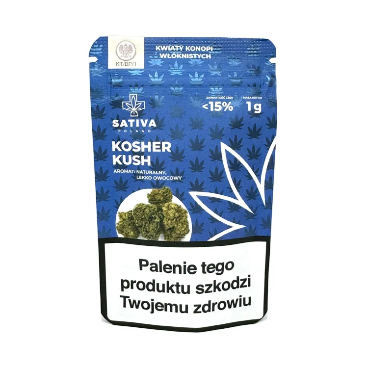 Kosher Kush 1G Kwiaty konopi włóknistych  Sativa CBD