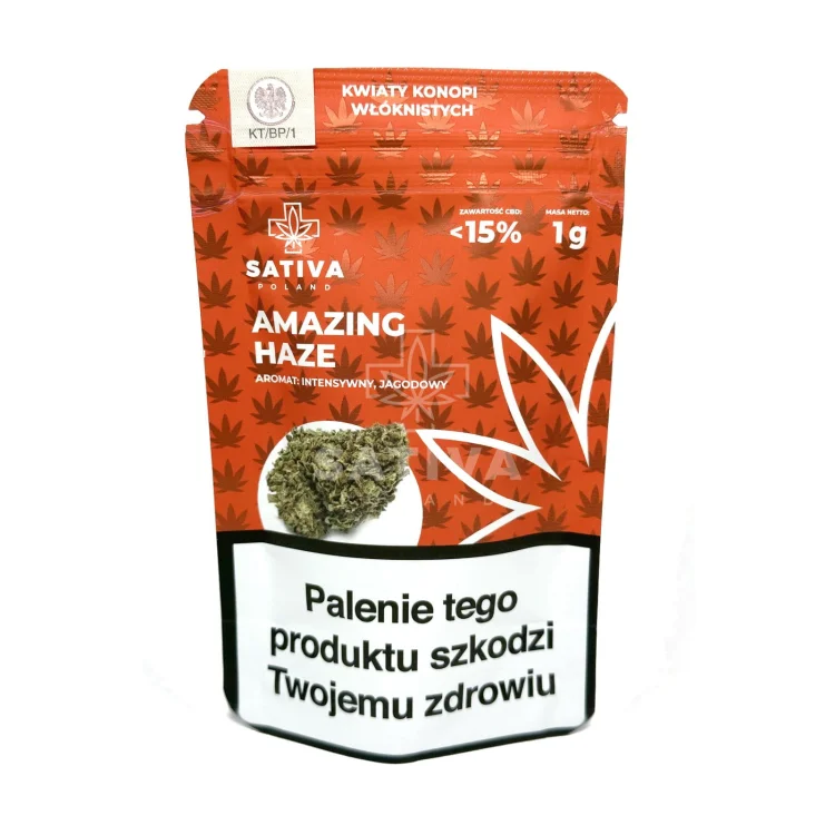 Amazing Haze 1G Kwiaty konopi włóknistych  Sativa CBD