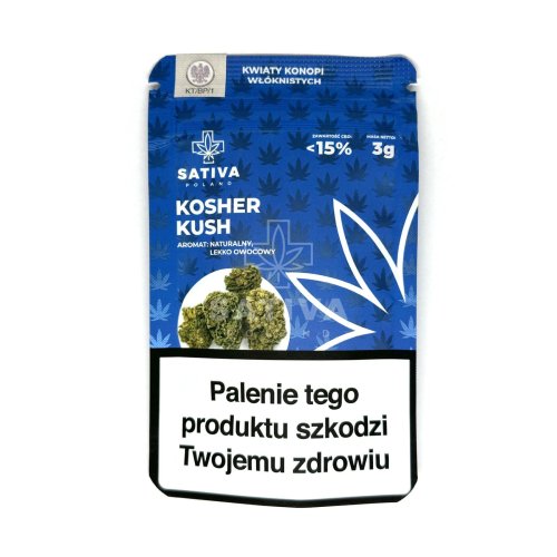 Kosher Kush 3G Kwiaty konopi włóknistych  Sativa CBD