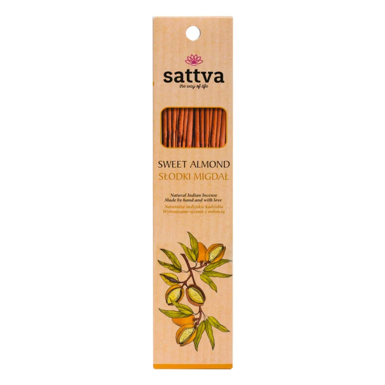 Incense Naturalne kadzidła Sweet Almond 30g słodki migdał Sattva