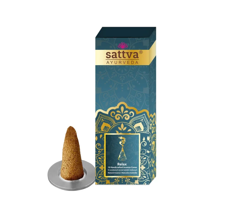 Naturalne kadzidła słupkowe Cones RELAX 20g Sattva