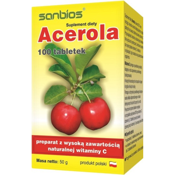 ACEROLA 500 100 tabl. Sanbios