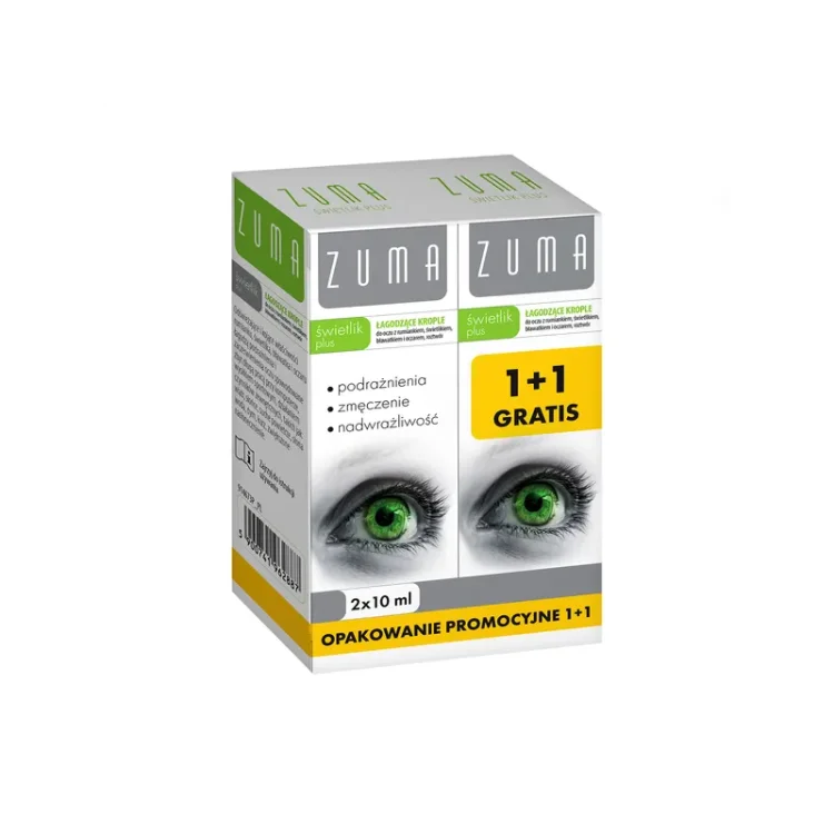 ZUMA ŚWIETLIK PLUS łagodzące krople do oczu 10ml + 10ml S-Lab
