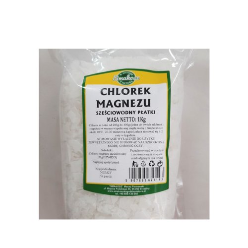 CHLOREK MAGNEZU sześciowodny płatki 1 Kg Smakosz