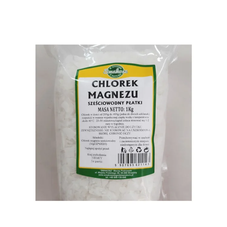 CHLOREK MAGNEZU sześciowodny płatki 1 Kg Smakosz