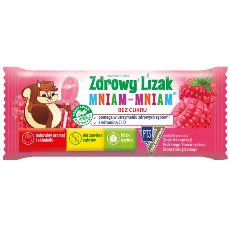 Zdrowy Lizak Mniam Mniam 6G Malina