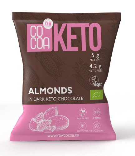 MIGDAŁY W CZEKOLADZIE KETO 70g - Surovital