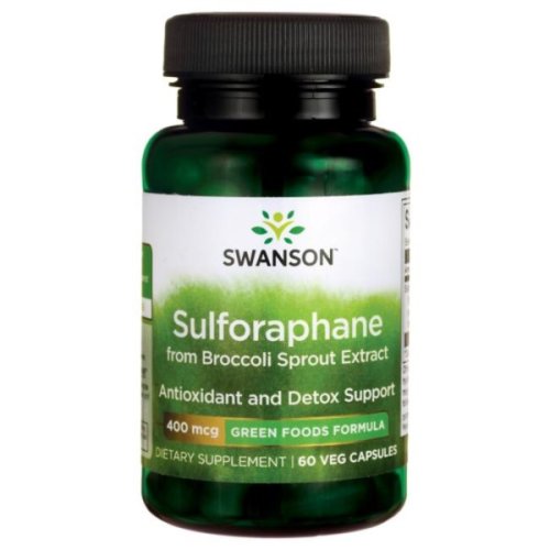 SULFORAFAN KIEŁKI BROKUŁA 400mcg 60 kaps. Swanson