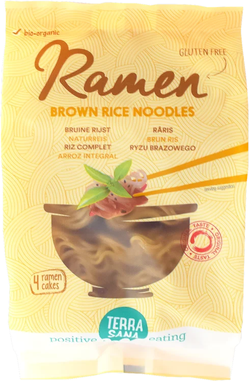 MAKARON RYŻOWY RAZOWY NOODLE RAMEN Bezglutenowy BIO 280 g - Terrasana